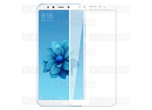 Защитное стекло для Xiaomi Mi A2 (3D) (белое)